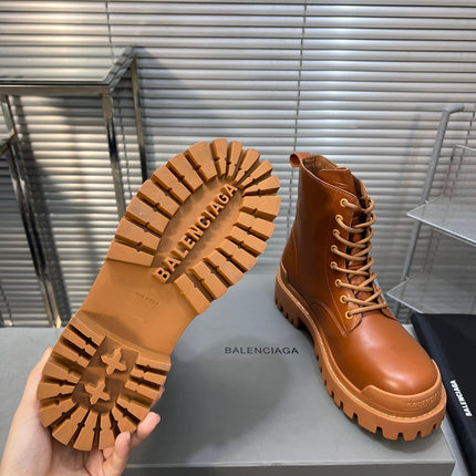 CHUNKY BOOTS IN TAN SMOOTH CALFSKIN