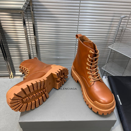 CHUNKY BOOTS IN TAN SMOOTH CALFSKIN