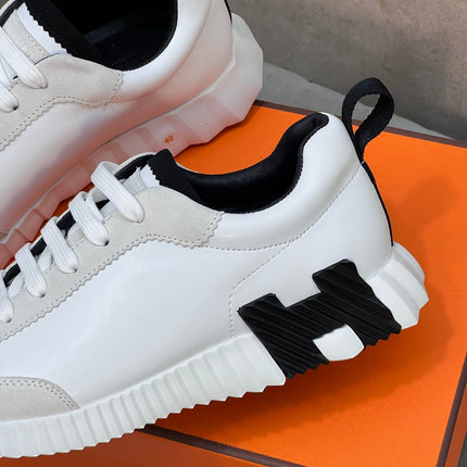 HM SNEAKERS WHITE AND GREY MESH AND H DETAIL SOLE