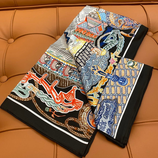 HERMES 25S SCARF 90 IN SILK 703686
