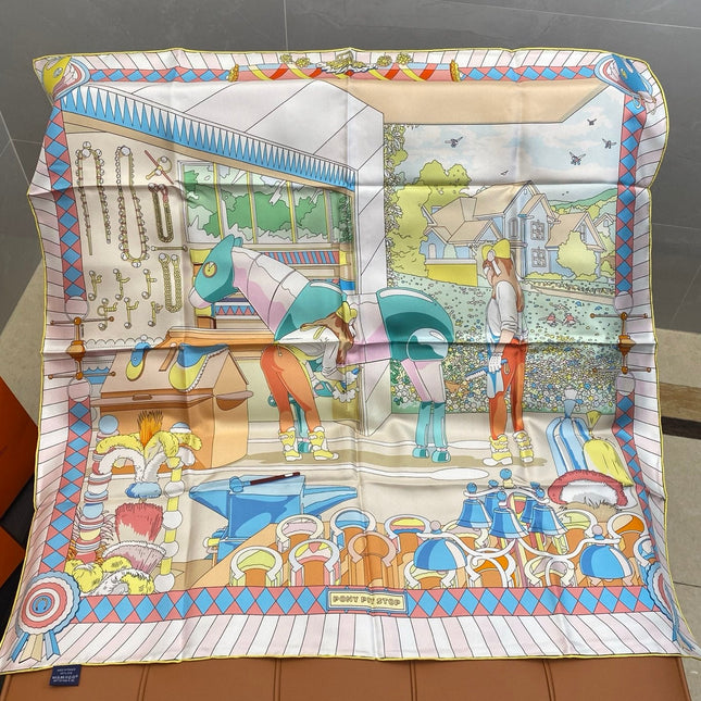 HERMES 25S SCARF 90 IN SILK 718486