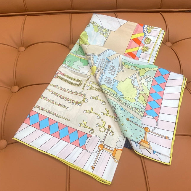 HERMES 25S SCARF 90 IN SILK 718486