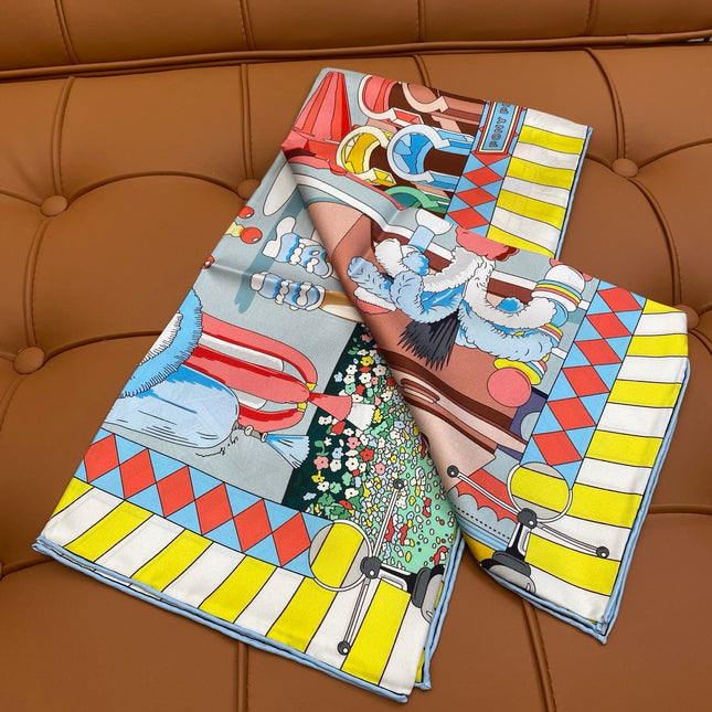 HERMES 25S SCARF 90 IN SILK 718487