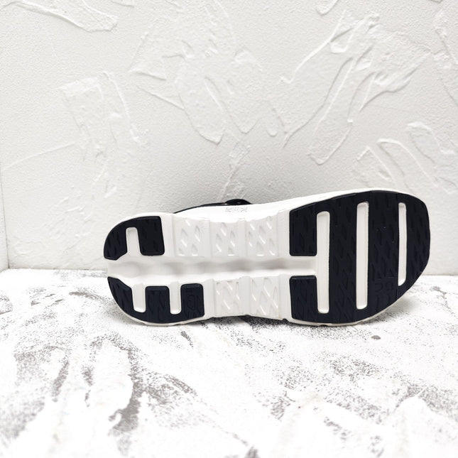 CLOUDTILT 2.0 SNEAKER PALE GRAY MIX BLACK CALFSKIN AND BREATHABLE MESH