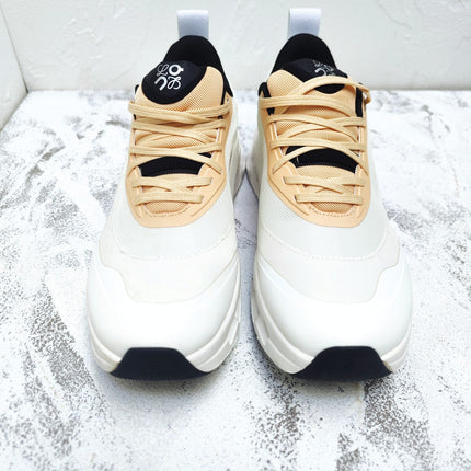 CLOUDTILT 2.0 SNEAKER PALE GRAY MIX PALE ORANGE CALFSKIN AND BREATHABLE MESH