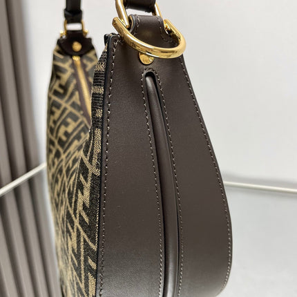 FENDIGRAPHY MEDIUM 29 IN GURKHA JACQUARD FABRIC FF MOTIF GOLD HARDWARE