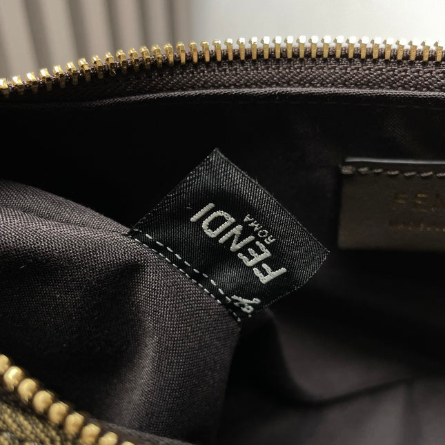 FENDIGRAPHY MEDIUM 29 IN GURKHA JACQUARD FABRIC FF MOTIF GOLD HARDWARE