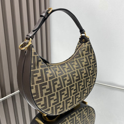 FENDIGRAPHY MEDIUM 29 IN GURKHA JACQUARD FABRIC FF MOTIF GOLD HARDWARE