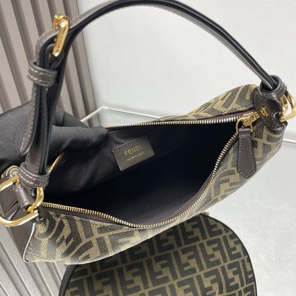 FENDIGRAPHY MEDIUM 29 IN GURKHA JACQUARD FABRIC FF MOTIF GOLD HARDWARE