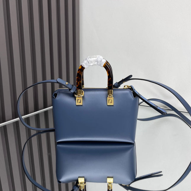 BY THE WAY MINI 18 IN AEGEAN BLUE LAMBSKIN GOLD HARDWARE