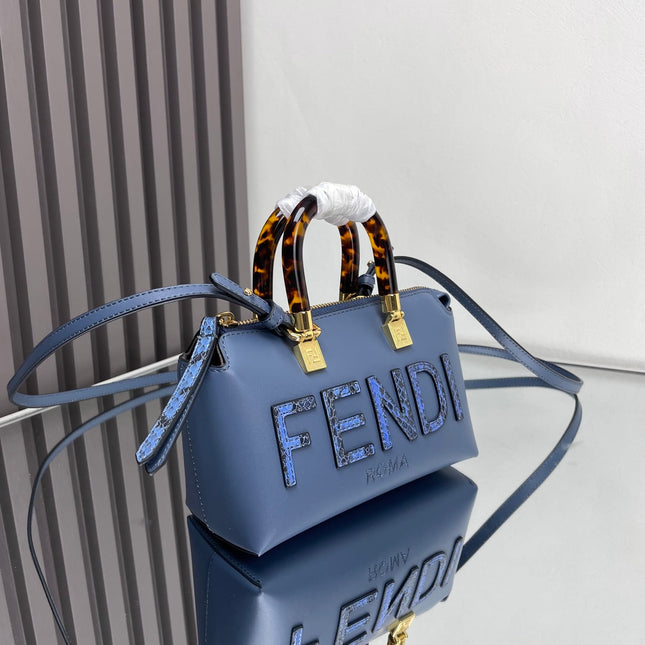 BY THE WAY MINI 18 IN AEGEAN BLUE LAMBSKIN GOLD HARDWARE