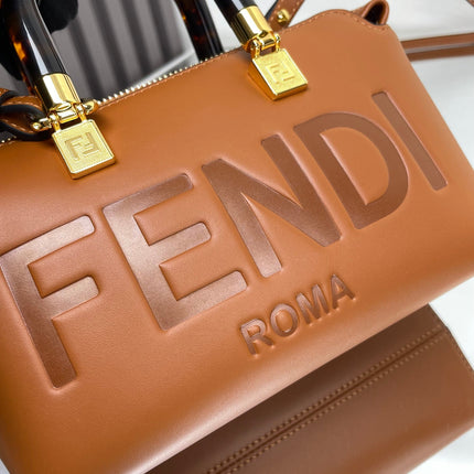 BY THE WAY MINI 18 IN BURNT ORANGE EMBOSSED CALFSKIN GOLD HARDWARE