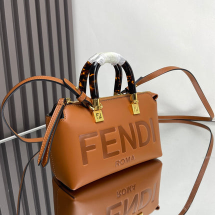 BY THE WAY MINI 18 IN BURNT ORANGE EMBOSSED CALFSKIN GOLD HARDWARE