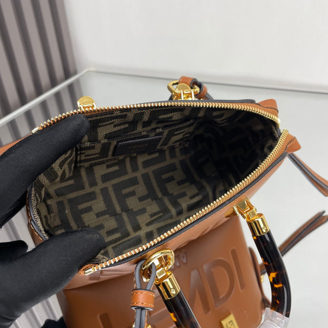 BY THE WAY MINI 18 IN BURNT ORANGE EMBOSSED CALFSKIN GOLD HARDWARE