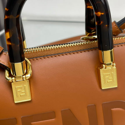 BY THE WAY MINI 18 IN BURNT ORANGE EMBOSSED CALFSKIN GOLD HARDWARE