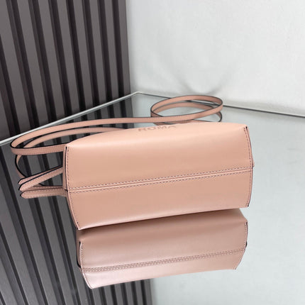 BY THE WAY MINI 18 IN ROSE FOG EMBOSSED CALFSKIN GOLD HARDWARE