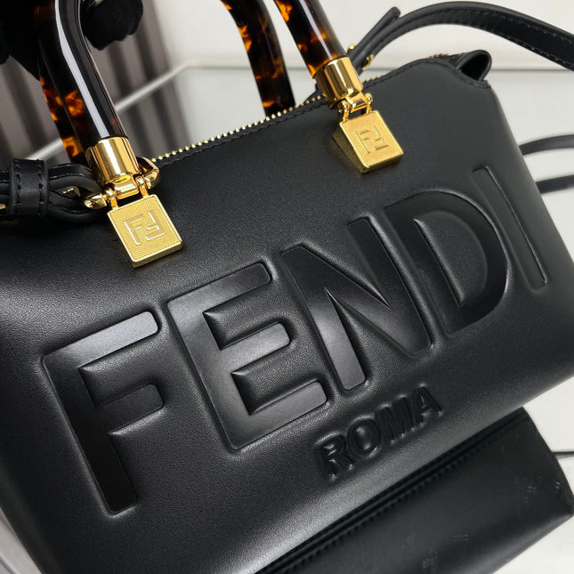 BY THE WAY MINI 18 IN BLACK EMBOSSED CALFSKIN GOLD HARDWARE