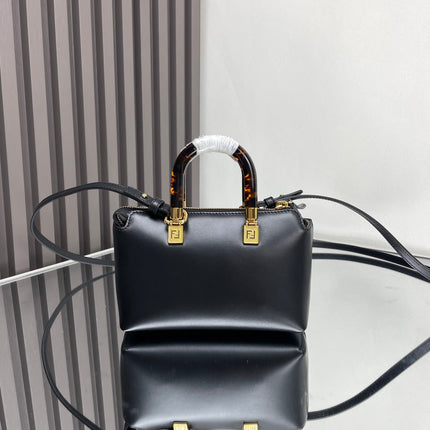 BY THE WAY MINI 18 IN BLACK EMBOSSED CALFSKIN GOLD HARDWARE