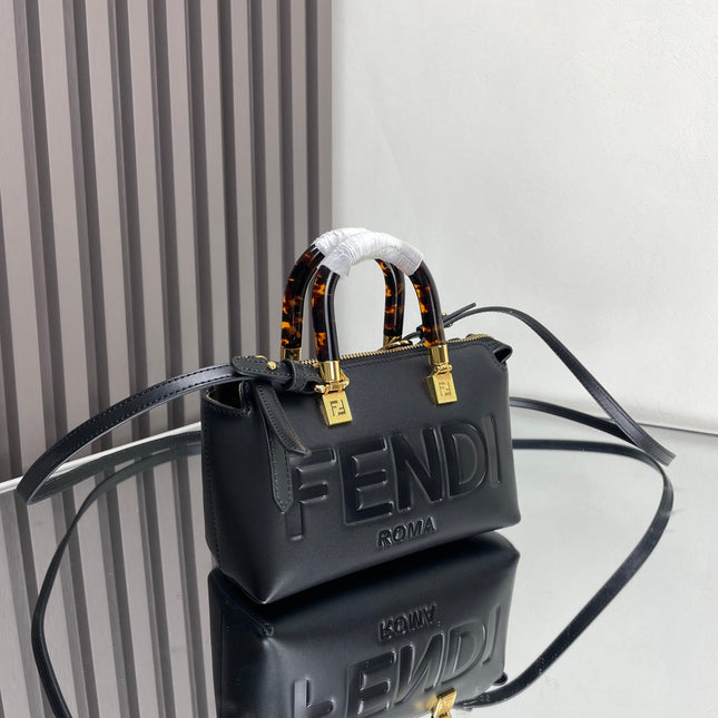 BY THE WAY MINI 18 IN BLACK EMBOSSED CALFSKIN GOLD HARDWARE