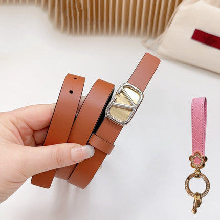 Silver Vlogo and Gold Hardware Buckle Tan Black Calfskin 20mm