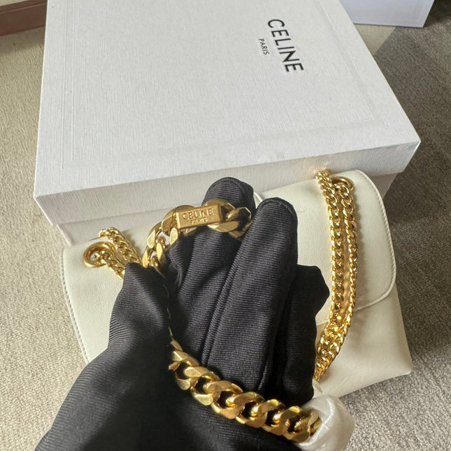 MEDIUM CELINE VICTOIRE BAG 25 IN IVORY CALFSKIN