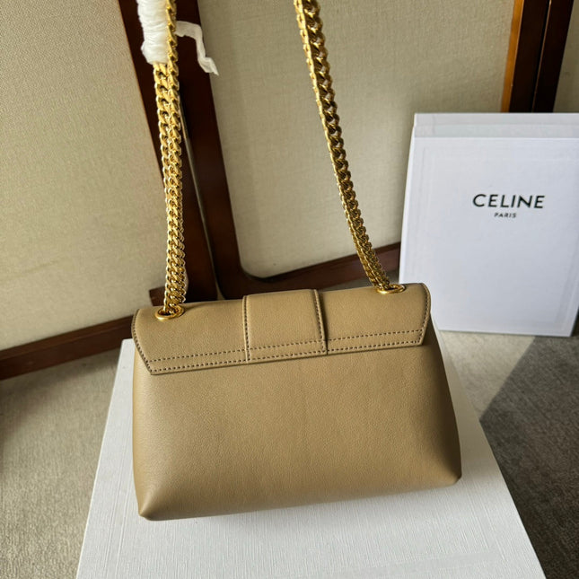 MEDIUM CELINE VICTOIRE BAG 23 IN CAMEL GOLD CALFSKIN