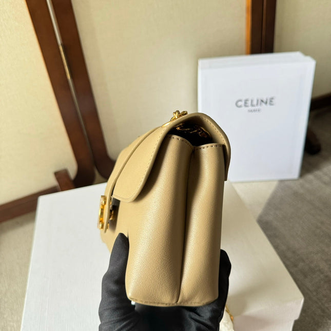 MEDIUM CELINE VICTOIRE BAG 23 IN CAMEL GOLD CALFSKIN