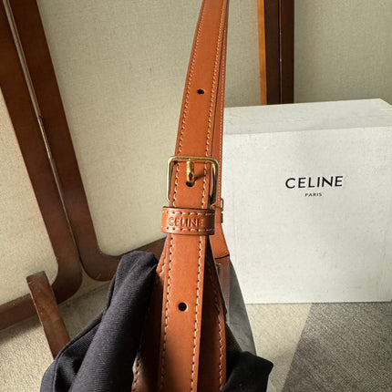 SMALL HELOÏSE BAG CUIR 22 IN BLACK TRIOMPHE CANVAS