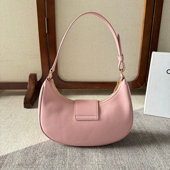 MEDIUM AVA TRIOMPHE BAG 23 IN LIGHT PINK SMOOTH CALFSKIN GOLD HARDWARE