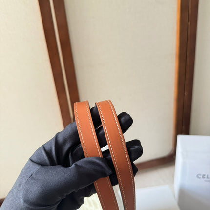 TRIOMPHE CANVAS 26.5 IN PRINTED CALFSKIN BROWN WHITE