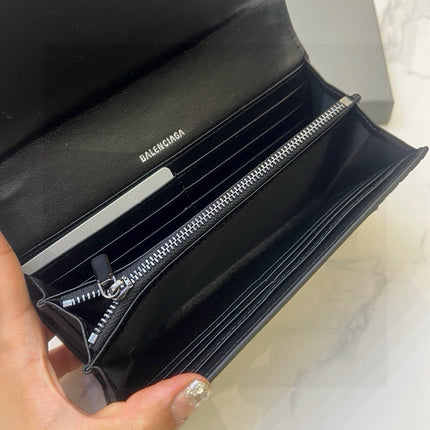 WALLET 15 IN BLACK CROCODILE EMBOSSED CALFSKIN