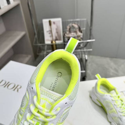 CD CHORONO SNEAKER IN WHITE AND LIGHT GREEN MESH