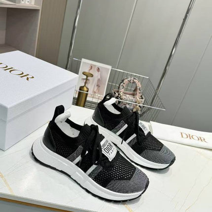 CD RUN SNEAKER 25S IN BLACK MESH FABRIC TWO-TONE SOLE