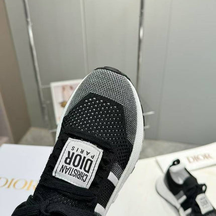 CD RUN SNEAKER 25S IN BLACK MESH FABRIC TWO-TONE SOLE