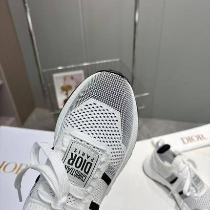 CD RUN SNEAKER 25S IN BLACK AND WHITE MESH FABRIC TWO-TONE SOLE