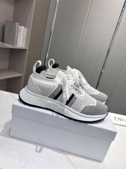 CD RUN SNEAKER 25S IN BLACK AND WHITE MESH FABRIC TWO-TONE SOLE