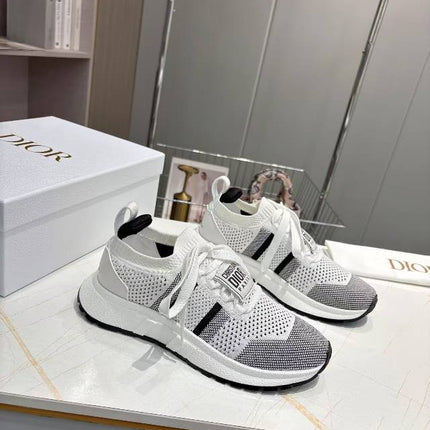 CD RUN SNEAKER 25S IN BLACK AND WHITE MESH FABRIC TWO-TONE SOLE