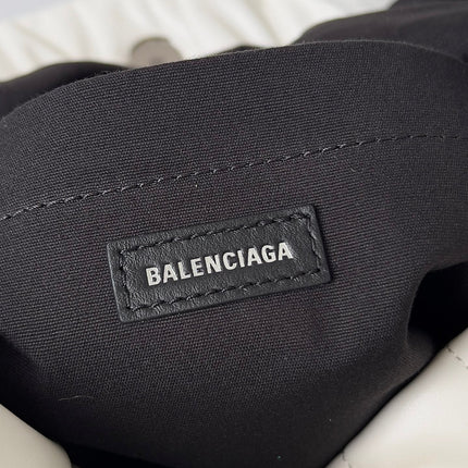 MONACO BAG 43 IN WHITE QUILTED THIN CALFSKIN SILVER HARDWARE