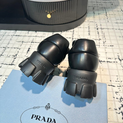 PRA BRUSHED MONOLITH LOAFERS BLACK LAMBSKIN