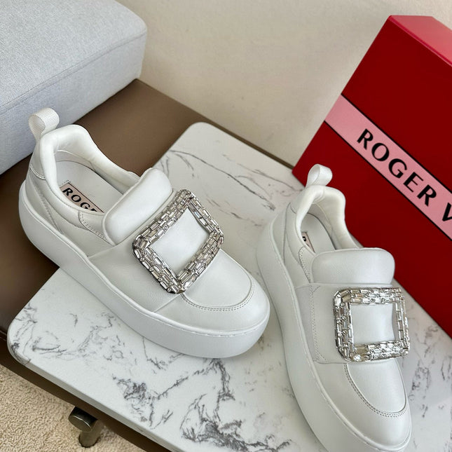 VIV' UP SNEAKERS IN WHITE CALFSKIN