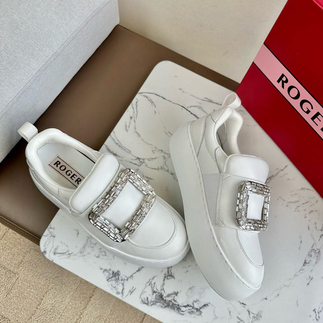 VIV' UP SNEAKERS IN WHITE CALFSKIN