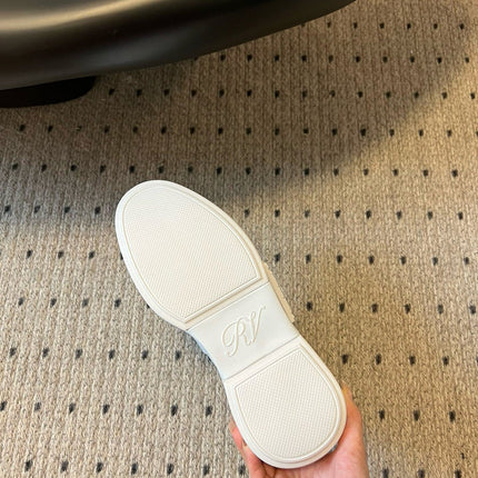 VIV' SKATE SNEAKERS IN WHITE SMOOTH CALFSKIN CRYSTAL BUCKLE