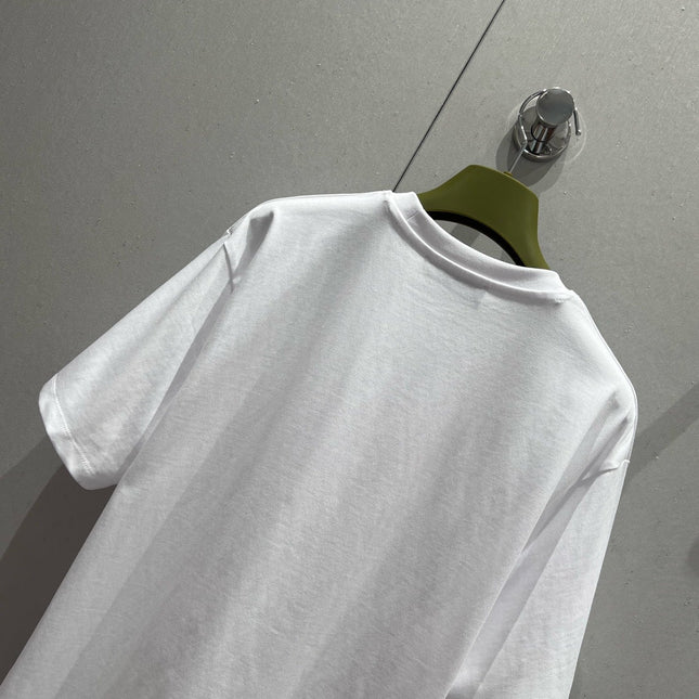 Gucci 25 Print Short Sleeve T-shirt Pink White Cotton