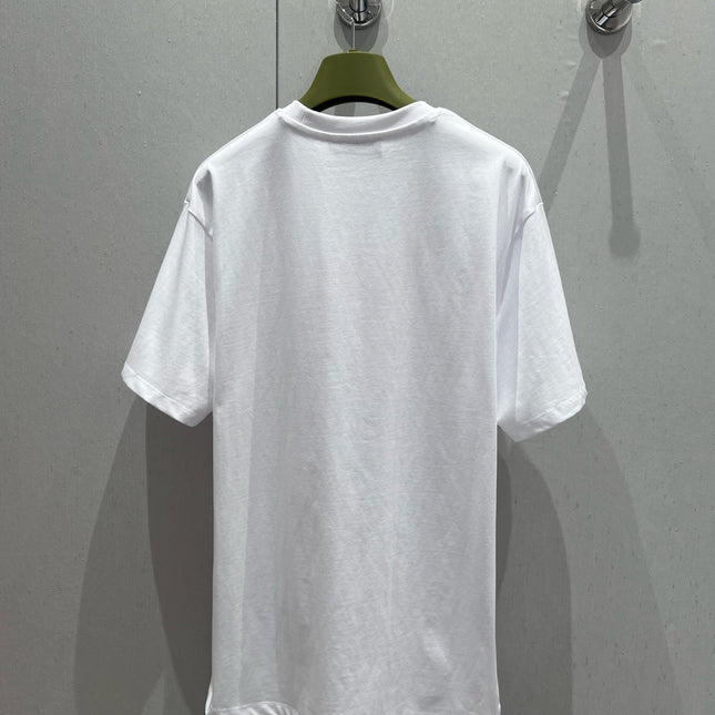 Gucci 25 Print Short Sleeve T-shirt Pink White Cotton