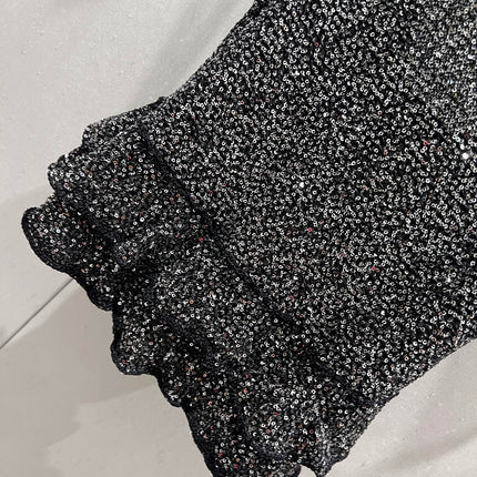 CC 25 Rhinestones Tank Top Black Polyamide