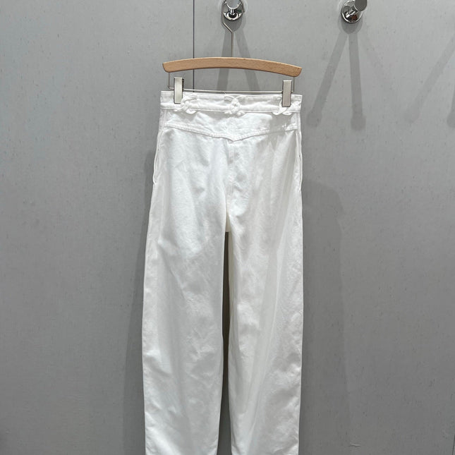 CC 25 Logo Jeans White Cotton