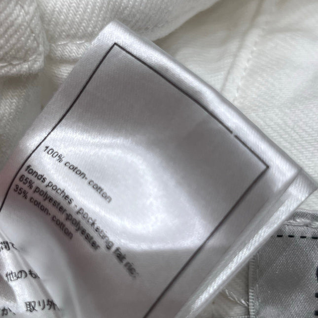 CC 25 Logo Jeans White Cotton