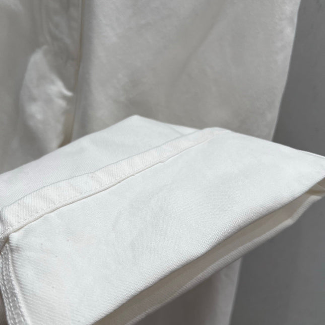 CC 25 Logo Jeans White Cotton