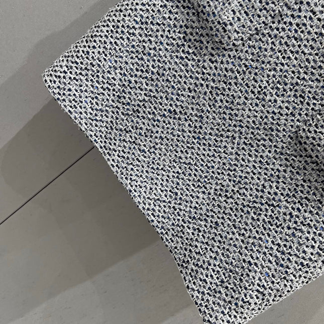 CC 25 Tweed Dress Gray Blue Woven Fabric