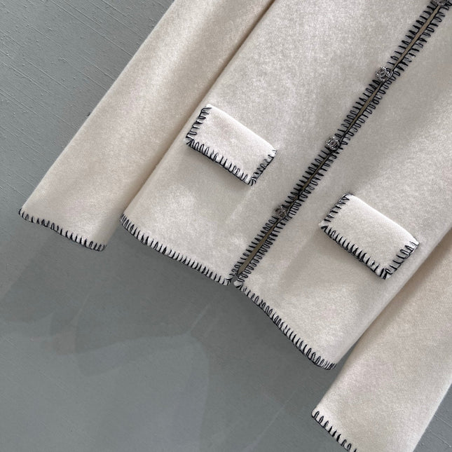 CHANEL 25S STAND-COLLAR KNITTED CARDIGAN 294